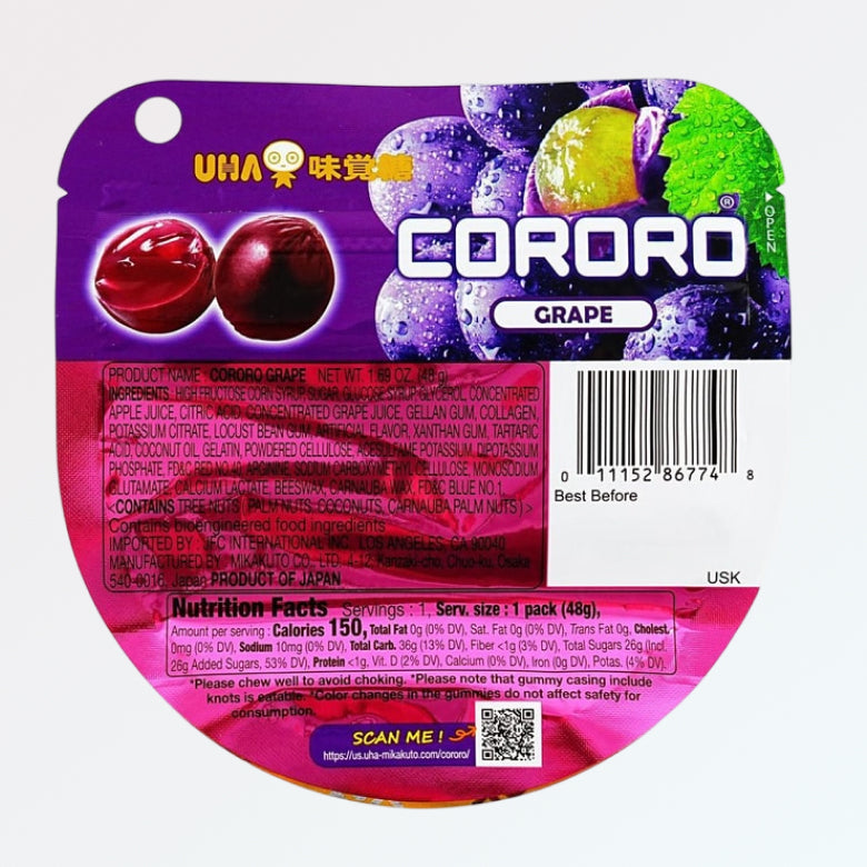 Cororo Grape Japanese Gummy Candy